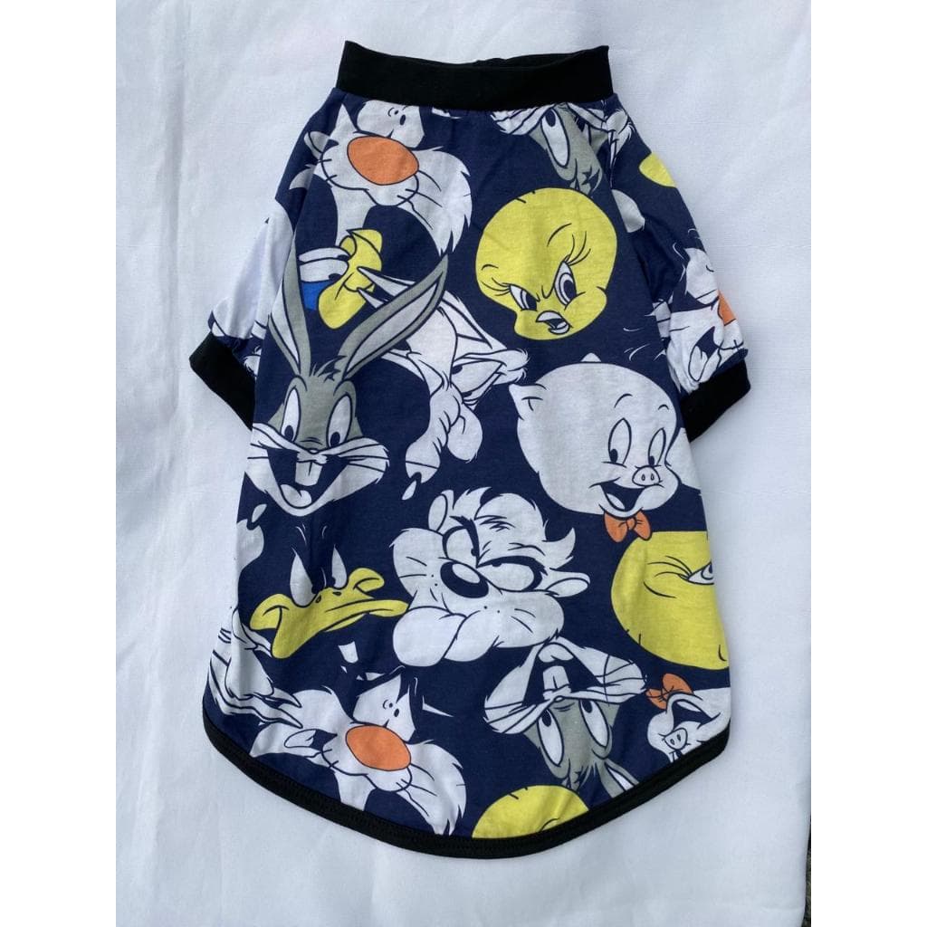 Roupinha Cachorro Malha 100% Algodão Do 01 Até 10 Várias Estampas Looney Tunes G