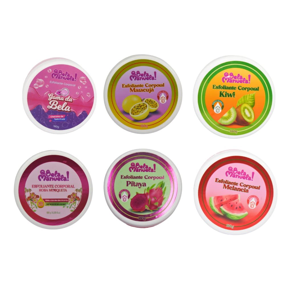 Kit 2 Esfoliantes Corporais 180g Q Bela Manuela!