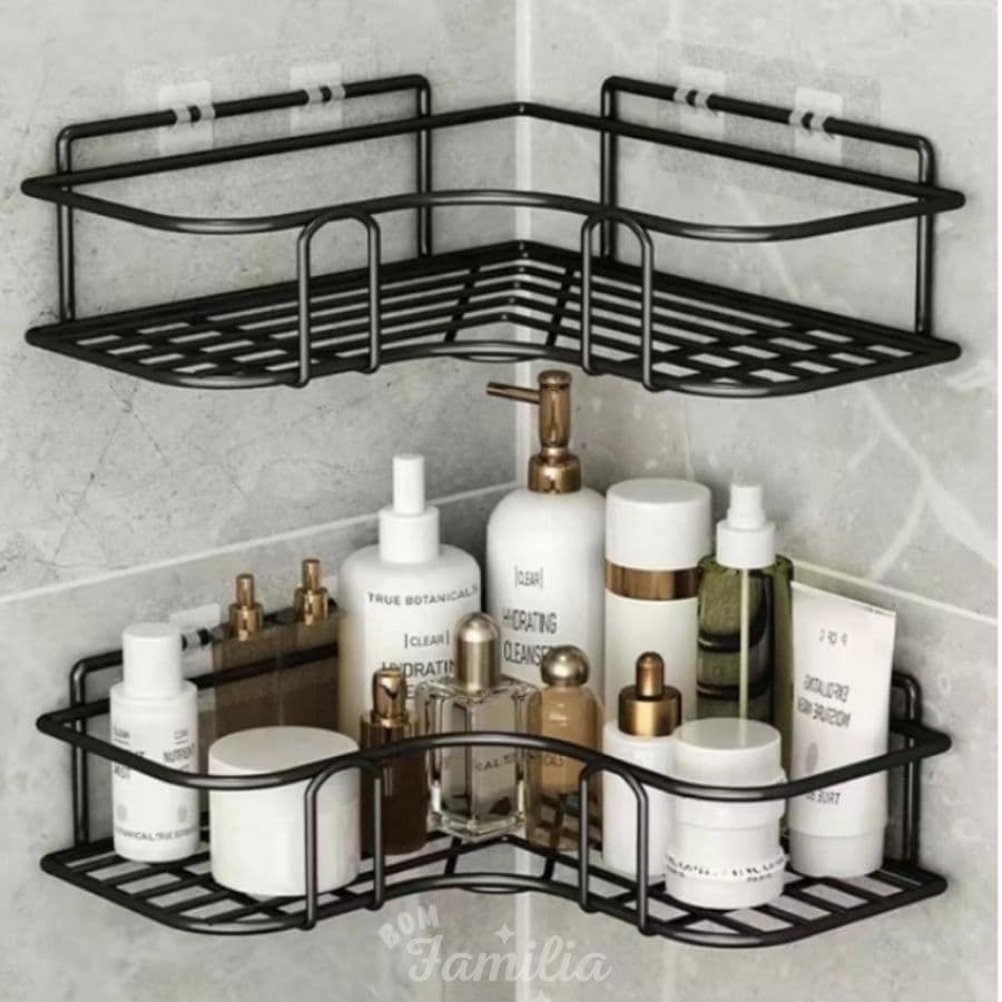 Kit1/3/4 Prateleiras Suporte Com Alto Adesivos Para Parede Banheiro Cozinha Lavanderia Shampoo Sabonete