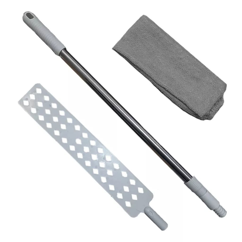 ESPANADOR PARA CASA ESCOVA POEIRA RETRÁTIL COM HASTE ALUMÍNIO EXTENSIVA FLEXIVEL TETO CANTOS 150cm