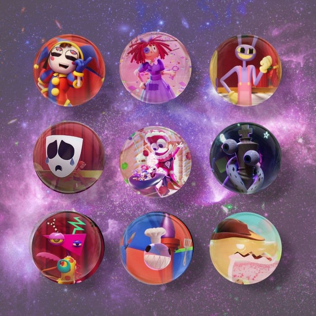 The Amazing Digital Circurs Broches /Pin/Bottons tamanho 3,5cm pacotes atacado