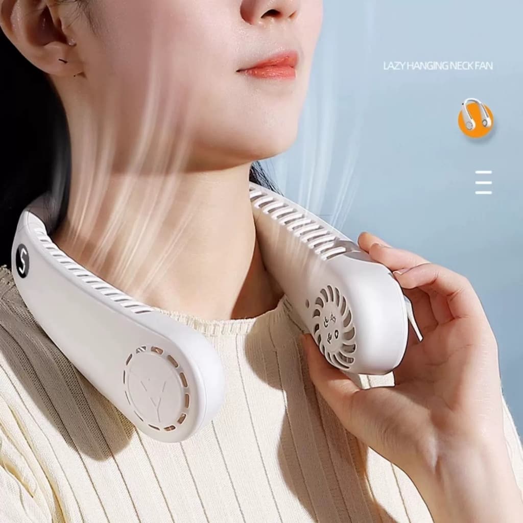 Ventilador Pescoço Portatil USB 5 Velocidades Ajustavel Silencioso Leve Confortavel -F8