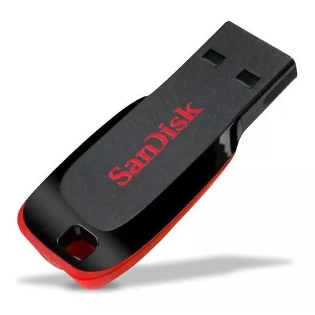 Sandisk Cruzer Blade Pendrive 32gb 2.0 Preto E Vermelho