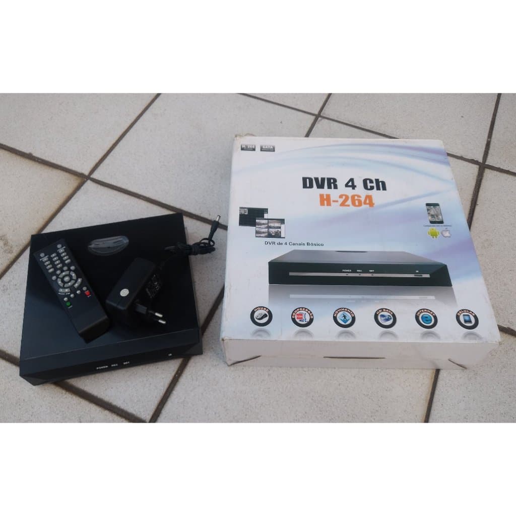 Dvr Para Cameras De Seguranca 4 Canais Com Hd 500 Gb