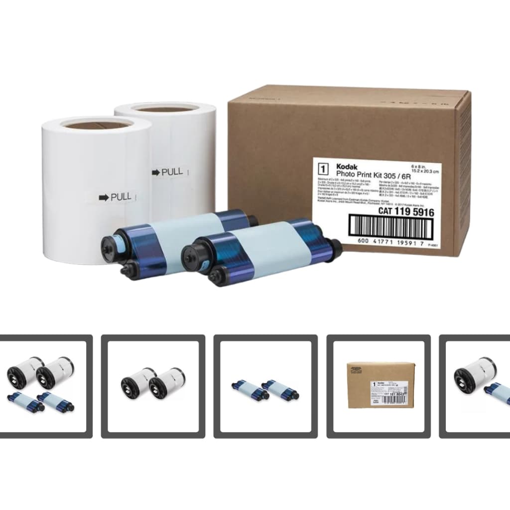 Papel Fotográfico E Ribbon Impressora Kodak 305 - 2 Kits De Impressão
