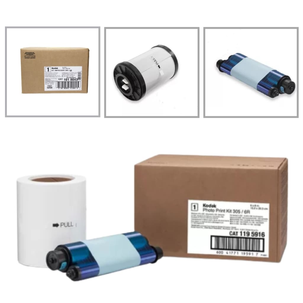 Papel Fotográfico E Ribbon Kodak 305 - 01 Kit de Impressão