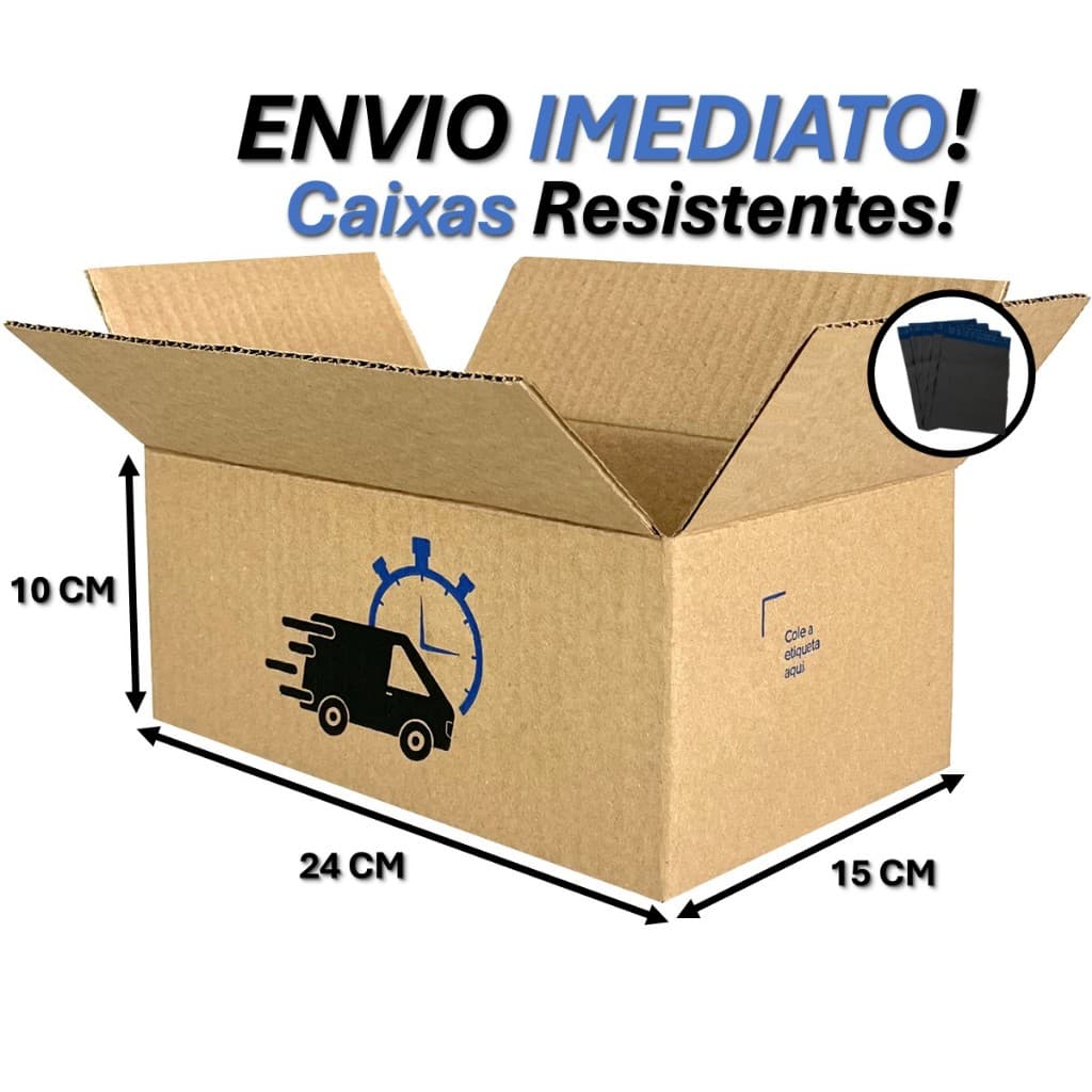 Kit 50 Caixas de Embalagem 24x15x10 Para Envios Baratas Melhor Qualidade