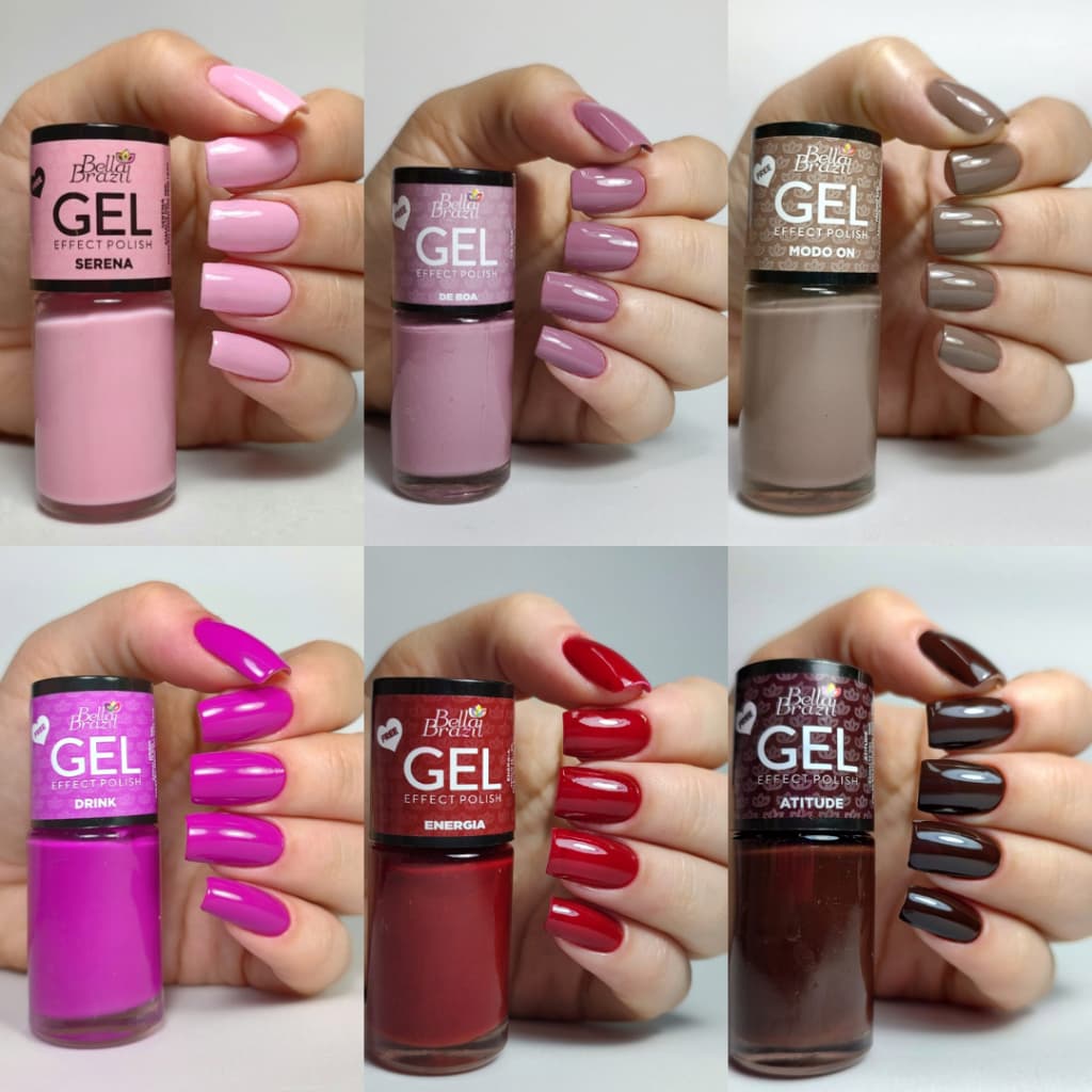 Esmalte Bella Brazil EFEITO GEL *Seca Sem Cabine* 9ml