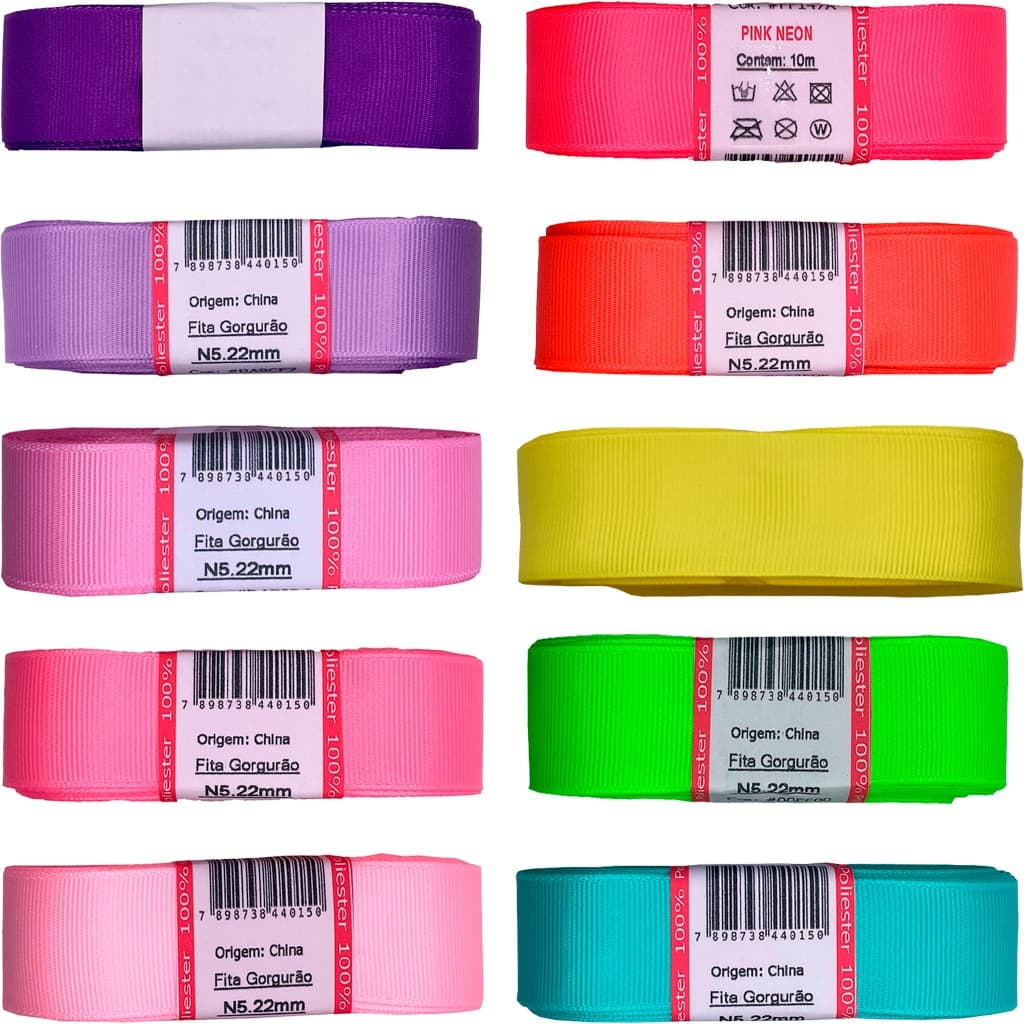Fita gorgurao n 5 - 22mm 10m Perfeita para Criações e Confeções