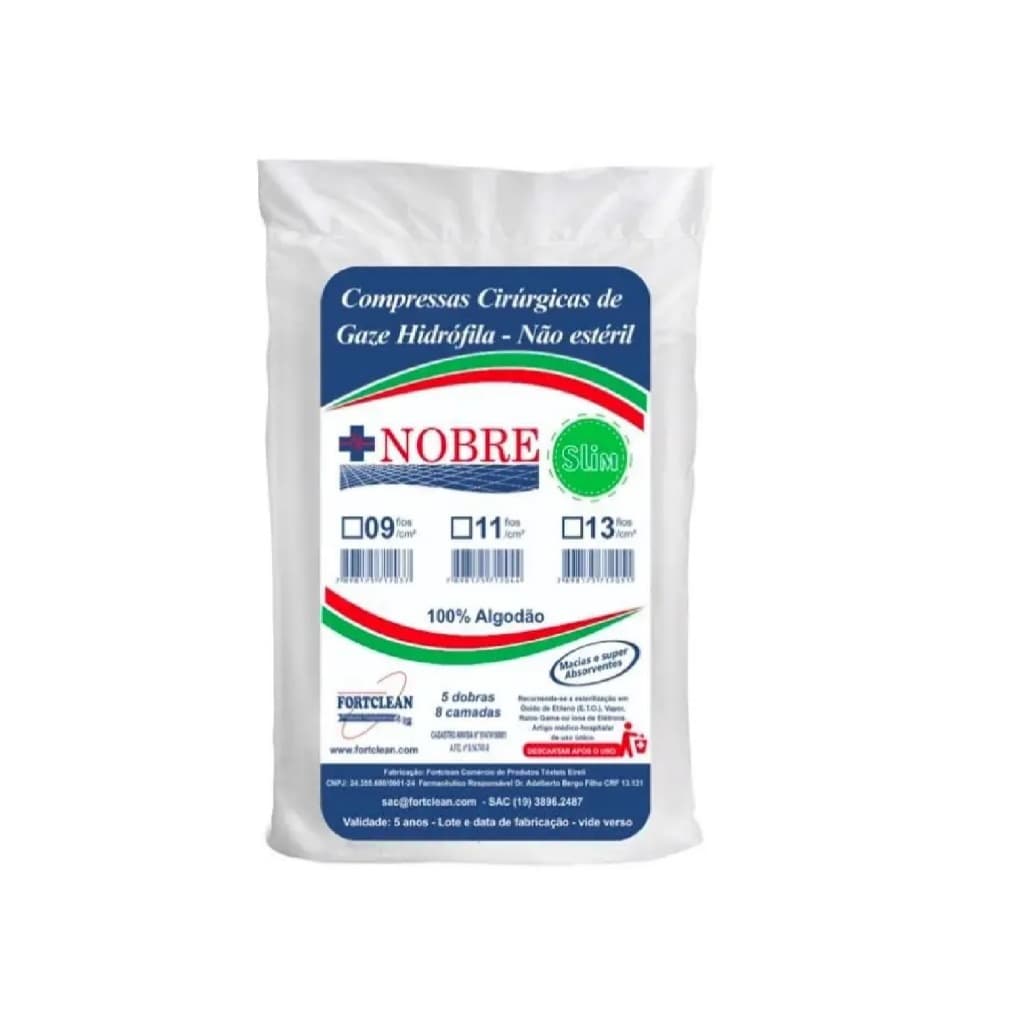 Compressa De Gaze 13 Fios Não estéril com 240 gramas