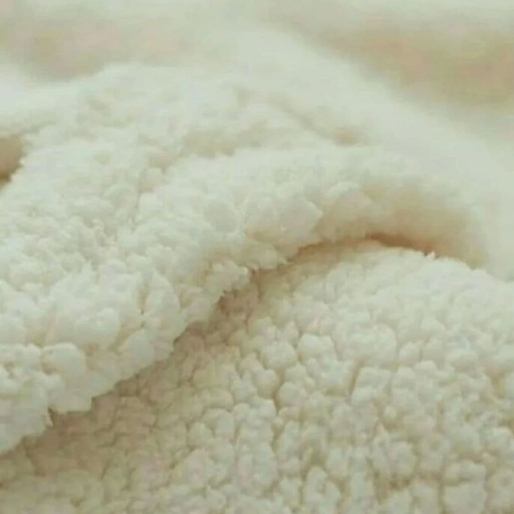 Tecido Carapinha Lã de Ovelha Pelúcia para Artesanato, Patchwork, Roupas - 0,3m x 1,60m