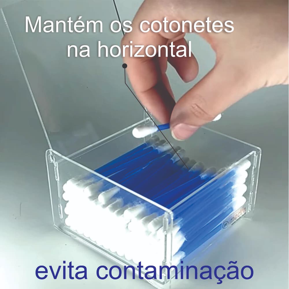 porta cotonete/astes flexíveis  - organizador - acrilico