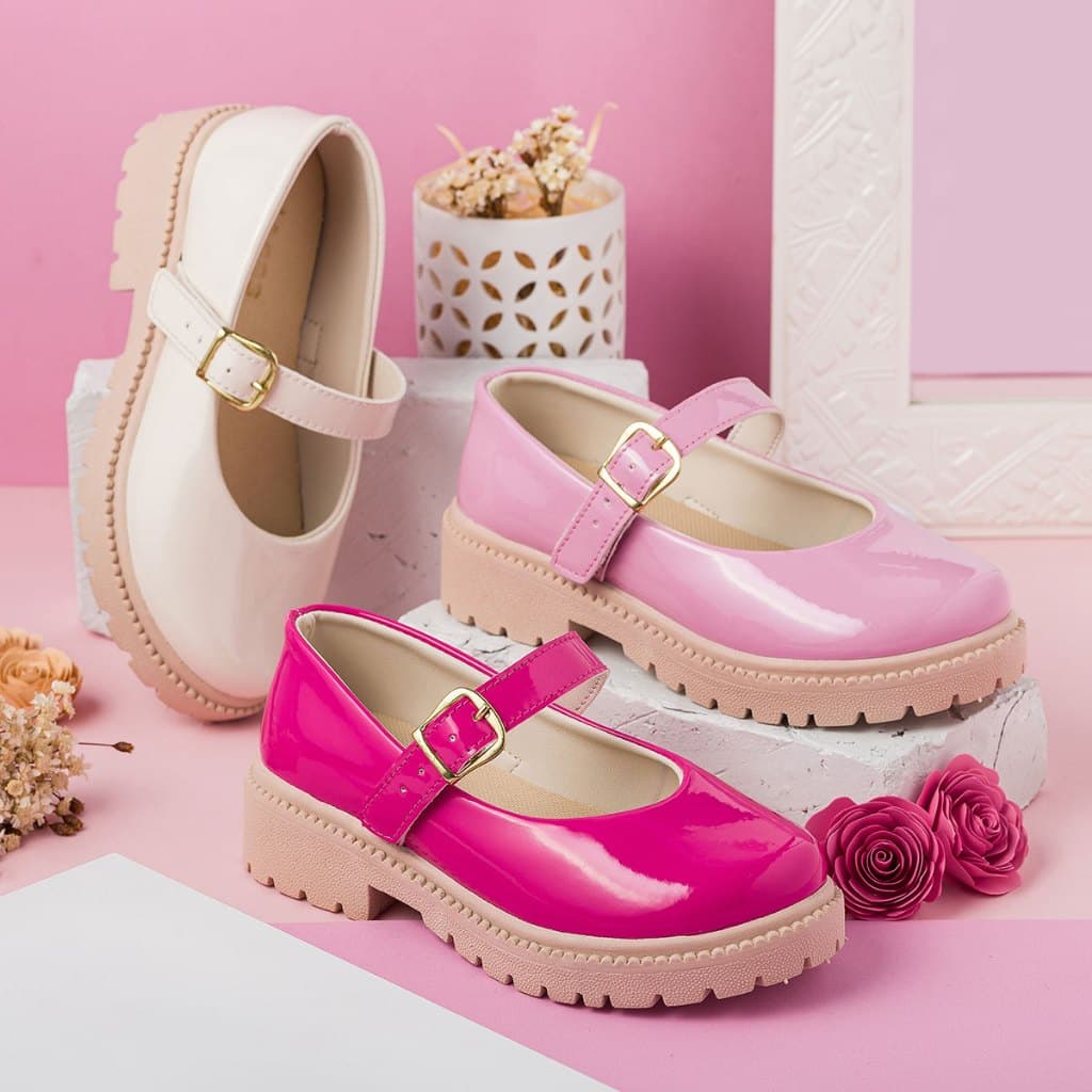 Sapato Tratorado Mary Jane Sapatilha Boneca Juvenil