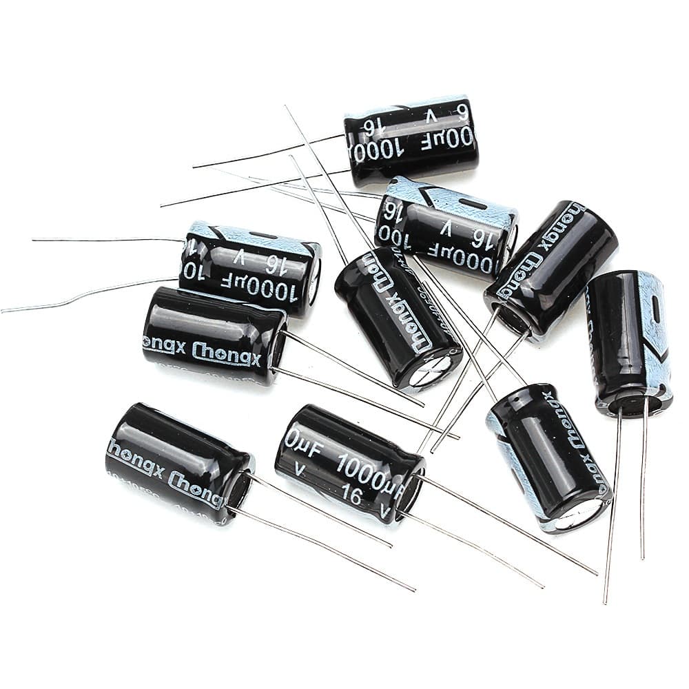 Capacitor 1000uf 16V * 105° * Kit Com 10 unidades