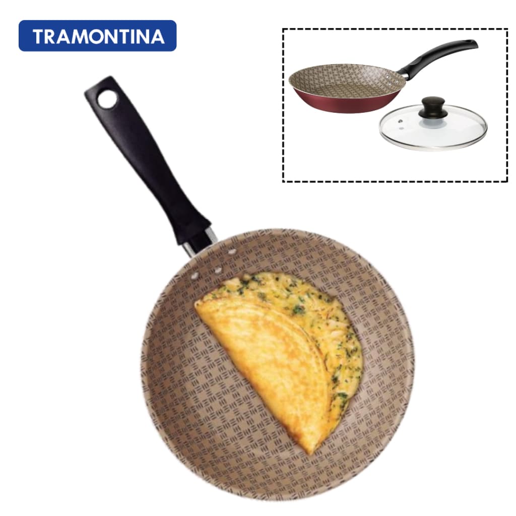 Frigideira Tramontina Antiaderente com Tampa de Vidro - Tamanhos Diversos