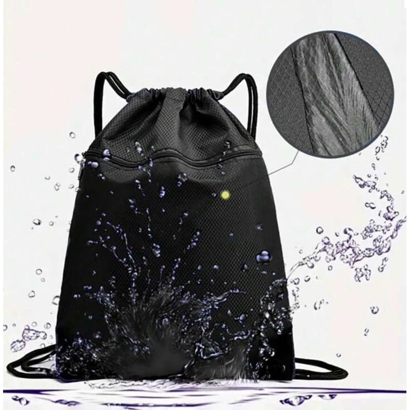 Mochila Saco em Nylon Fecho Cordão para Esportes unissex