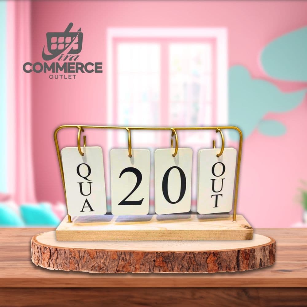 Calendário de Mesa Permanente Decorativo – Organização com Estilo para Escritório, Casa, Lojas , Ambientes em Geral