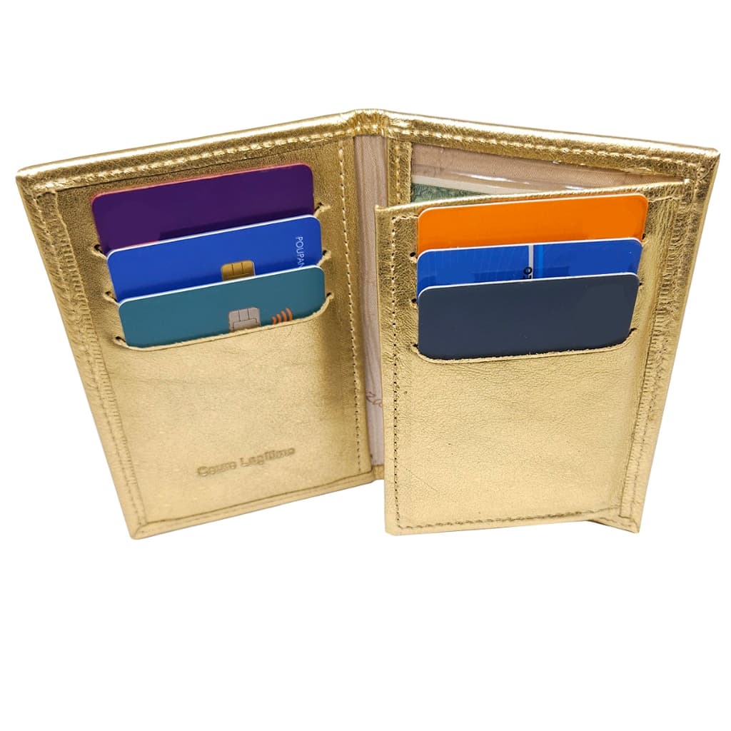 Carteira Feminina Porta Cartão Documento Cabe Rg Cnh Couro Legitimo