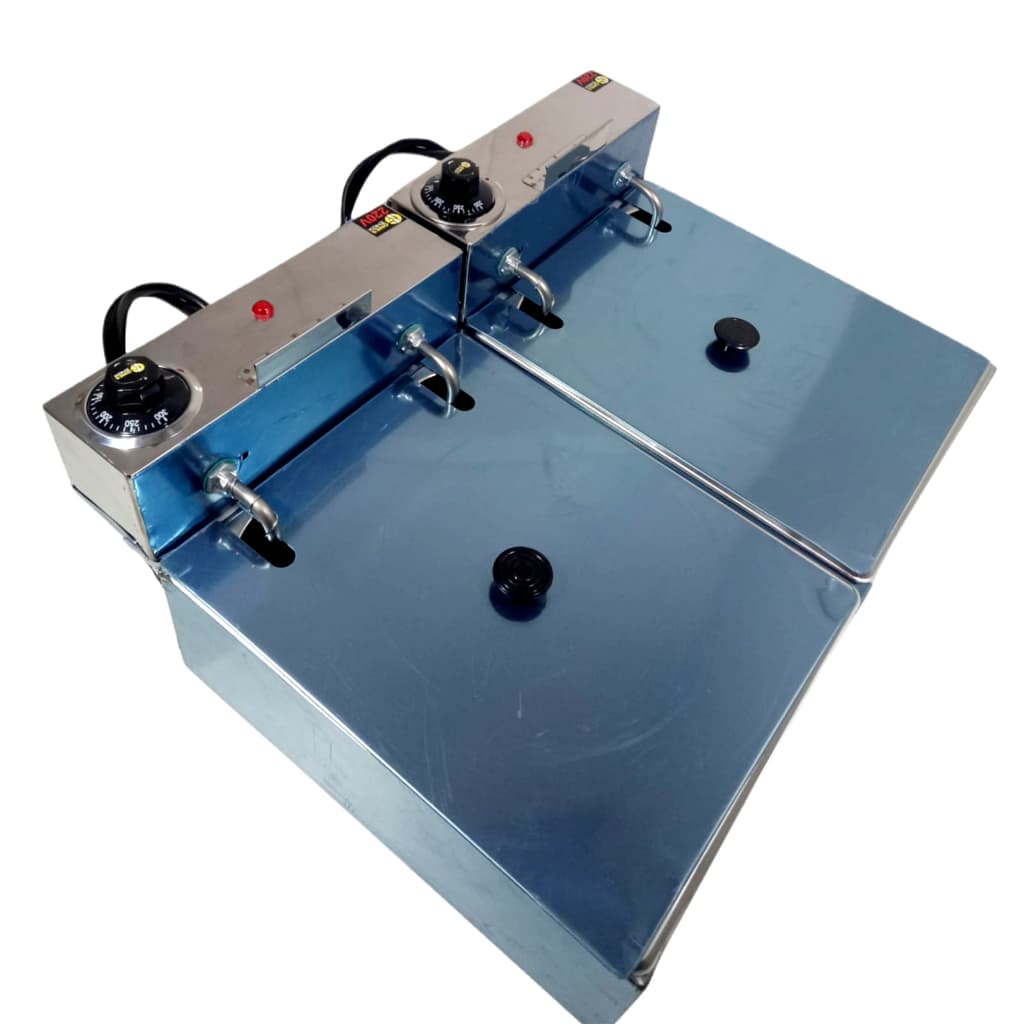 Fritadeira Elétrica 12 Litros 2 Cubas Completa