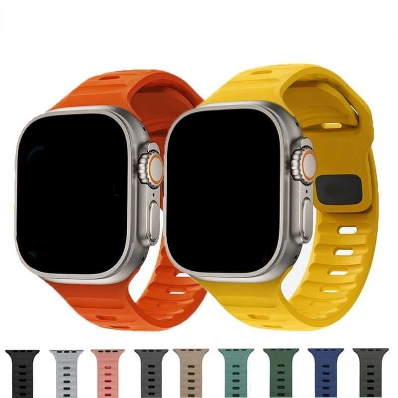 Pulseira  Para relogio de Silicone Faixa Mariner Watch 38mm 40mm 41mm 42mm 44mm 45mm 49mm Ultra serie 8