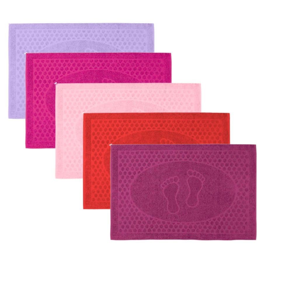 kit 5 toalhas de piso grande felpudo para banheiro luxo atoalhado tapete de chão grosso Lara