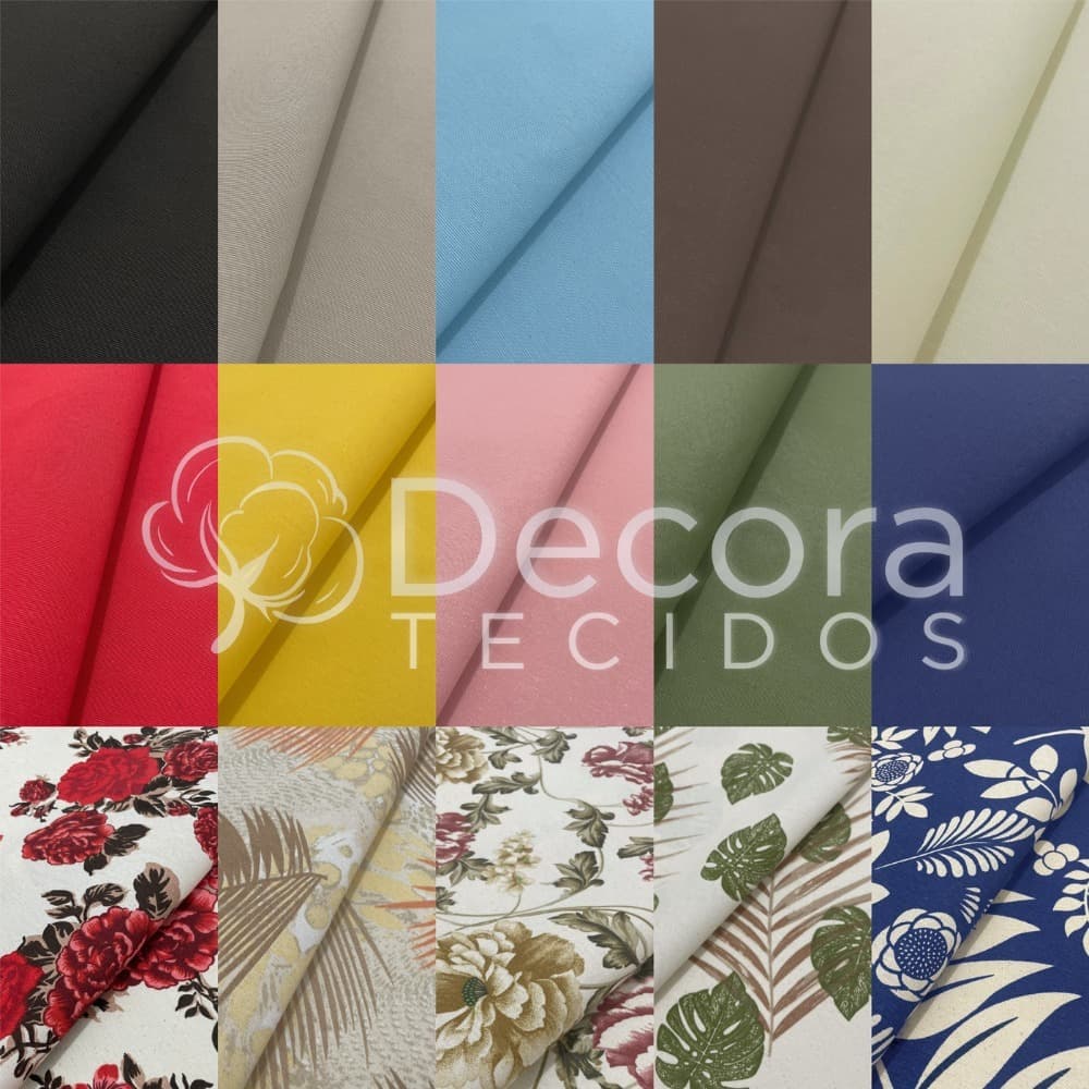 Tecido Impermeável Acqua 1m x 1,40m de largura Estampado Floral Geométrico Liso
