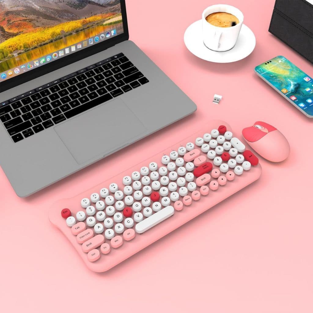 Teclado E Mouse Sem Fio 2.4ghz ABNT2 Receptor Nano Usb