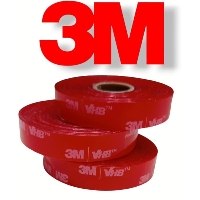 kit 3 fita dupla face extra forte 3M 12mm x 2metros 6 metros total