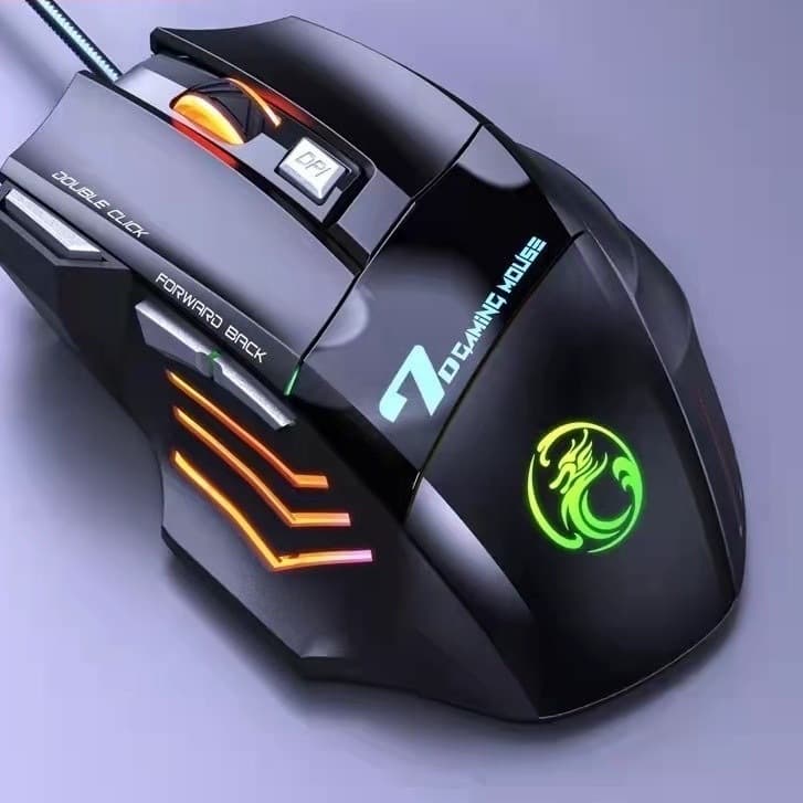 Mouse Gamer Laser X7 3200dpi Led Rgb Usb 7 Botões Profissional Original