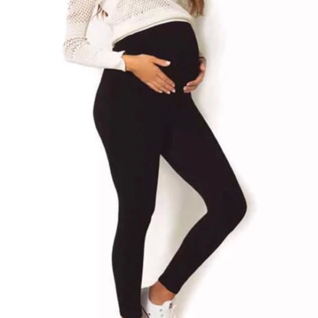 Calça Legging Gestante Maternidade Cos Alto Grávida