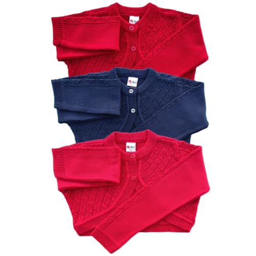 Bolero de lã feminino infantil