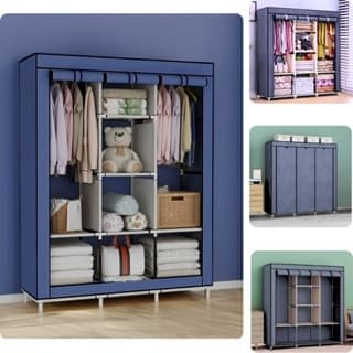 Guarda Roupa Portátil Dobrável Alto Volume Armazenamento De Roupas Simples E Fácil De Montar