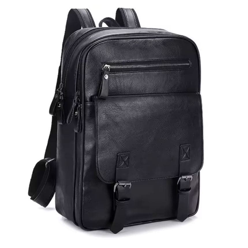 Mochila Masculina Couro Premium Notebook 15,6 Executiva Impermeavel Slim 8350