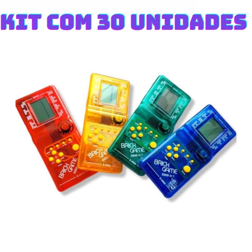 Kit com 30 Super Mini Game Retro Brinck Game Portátil 9999 jogos
