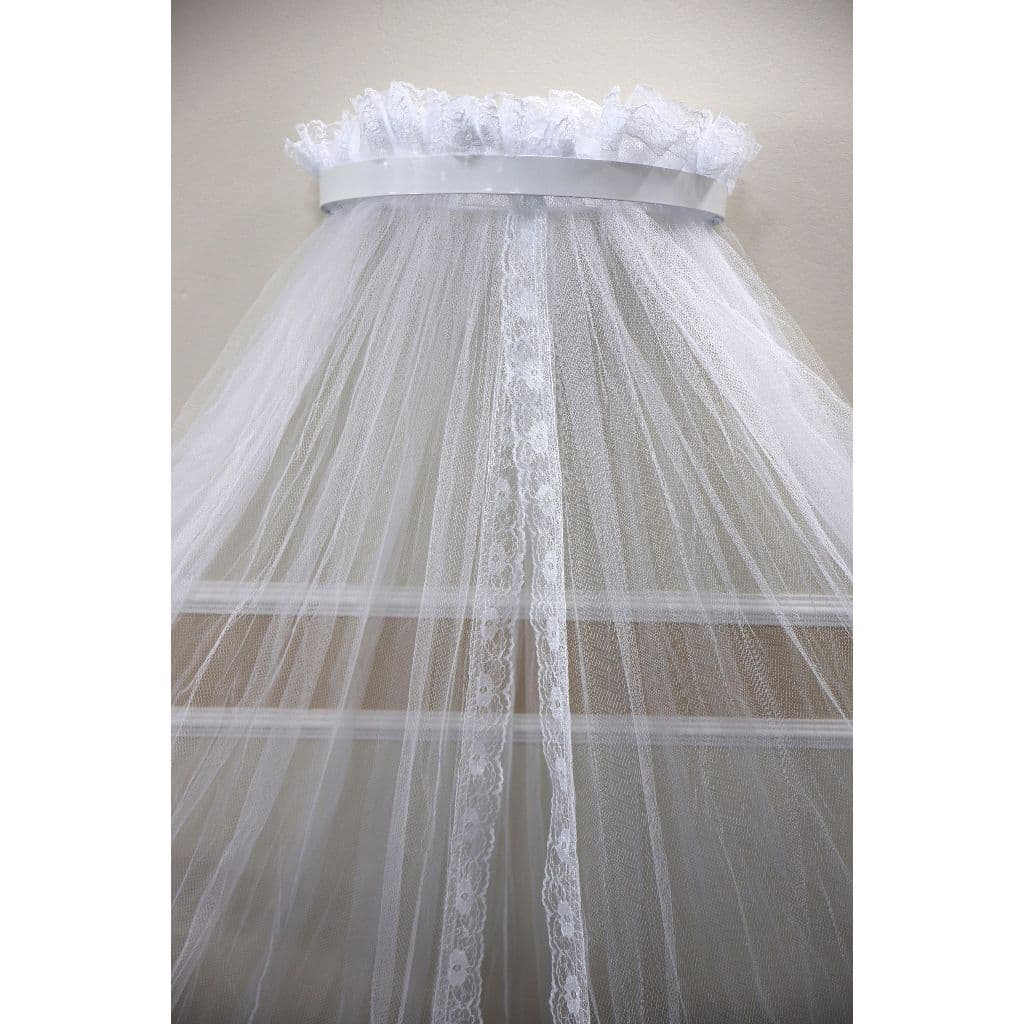 Mosquiteiro Para Dossel Tule Com Renda Cortinado Para Berço SEM SUPORTE