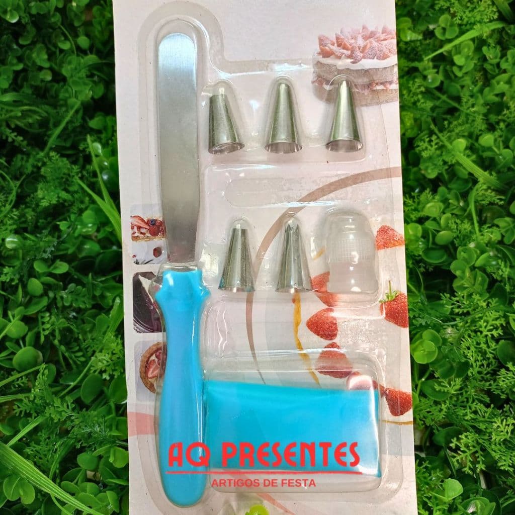 kit p/ confeitar com espátula e bicos D-801 / T10-2/D-901