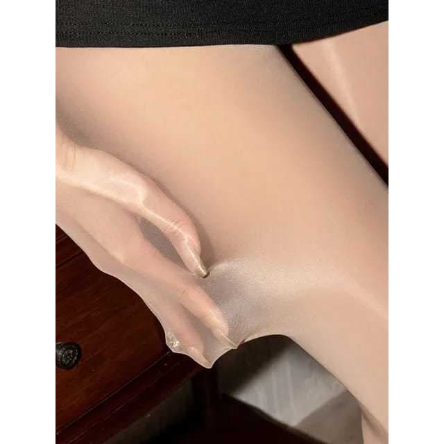 Meia Calça De Luxo Elástica Brilhante Resistente A Rasgos