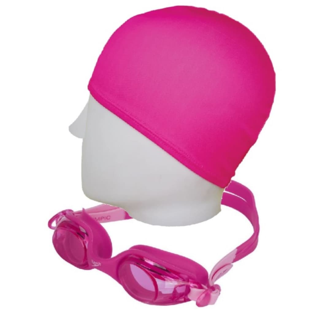 Kit Natação Speedo Óculos Jr Olympic + Touca Tecido Infantil 4 a 12 anos Proteção UV e Antiembaçante