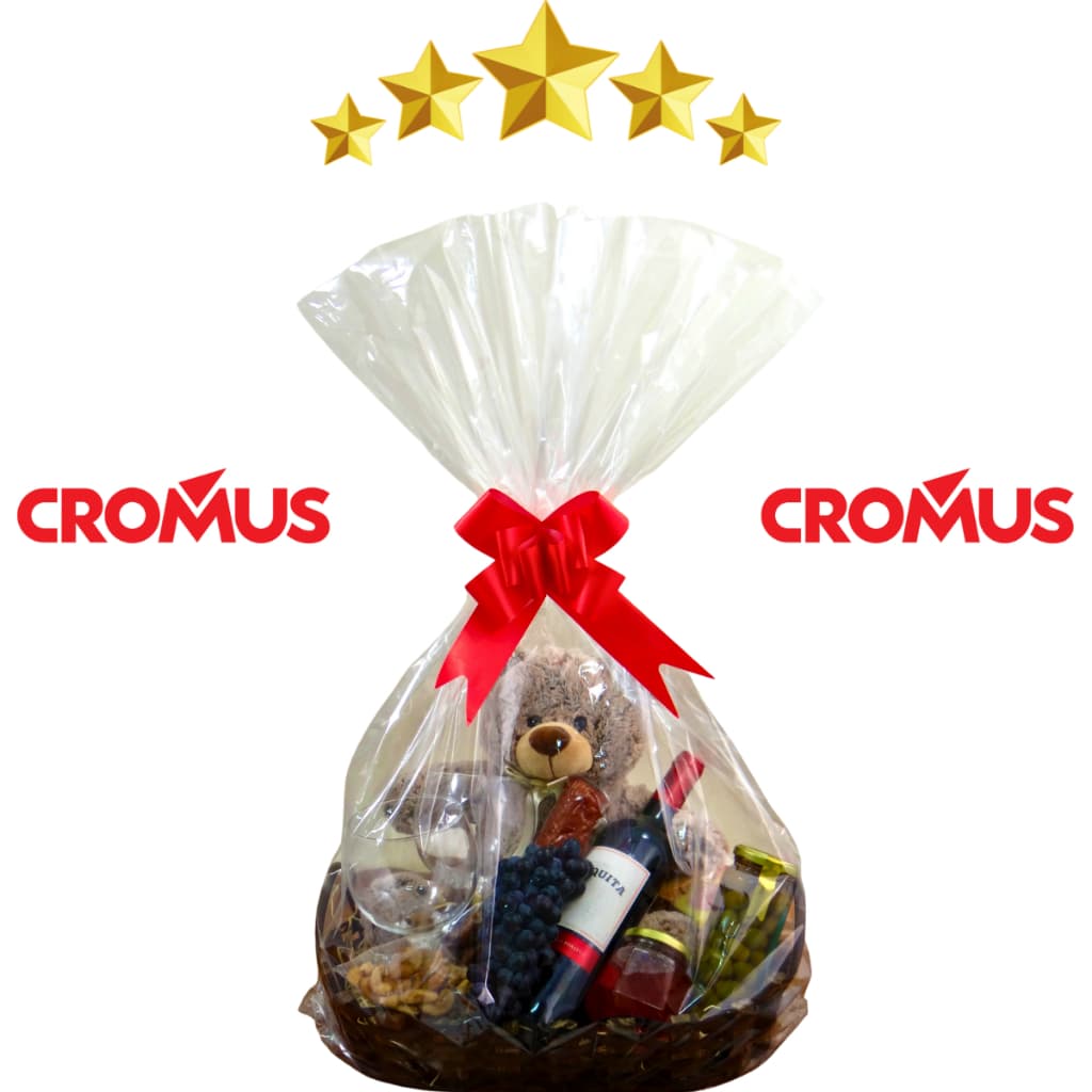 Kit 50 Sacos Celofane 45X59 Transparente Natal Presente Cesta Presente Café Manhã Poli Incolor PP