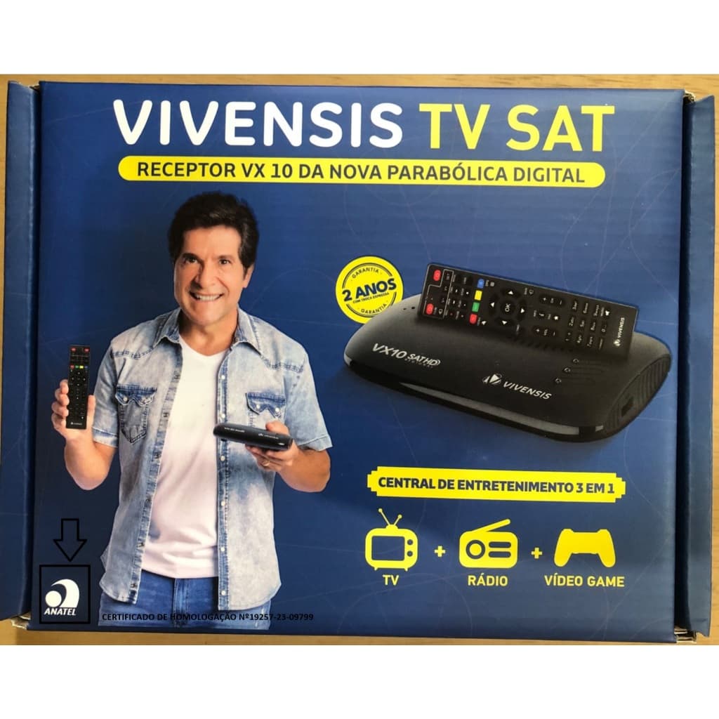 VIVENSIS TV SAT - RECEPTOR VX 10 DA NOVA PARABOLICA DIGITAL