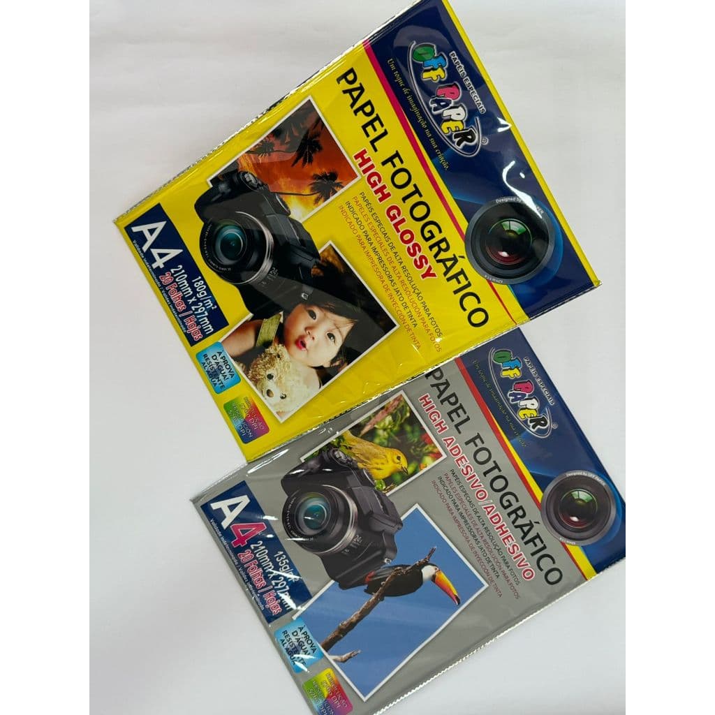 kit papel fotográfico 20 adesivos e 50 comum