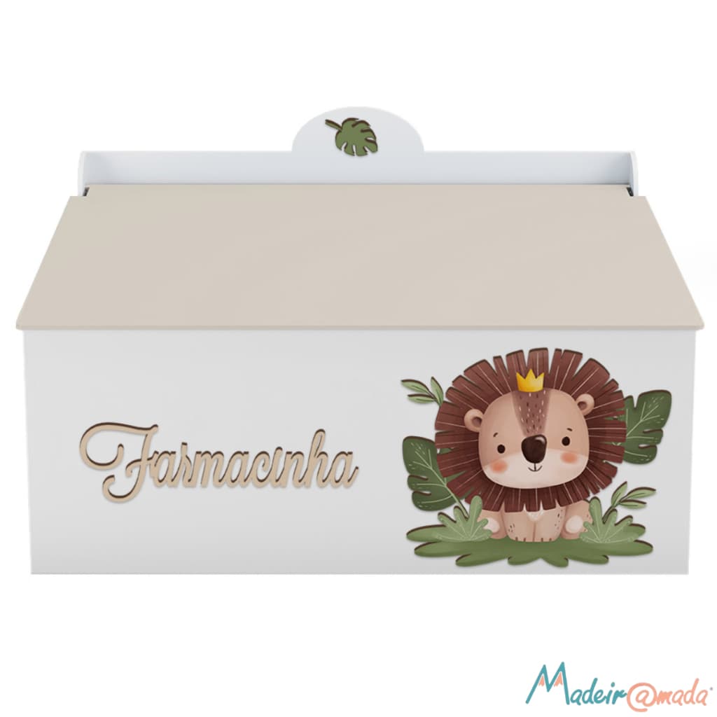 Farmacinha Safari cores personalizadas Kit Higiene Menino e Menina Selva