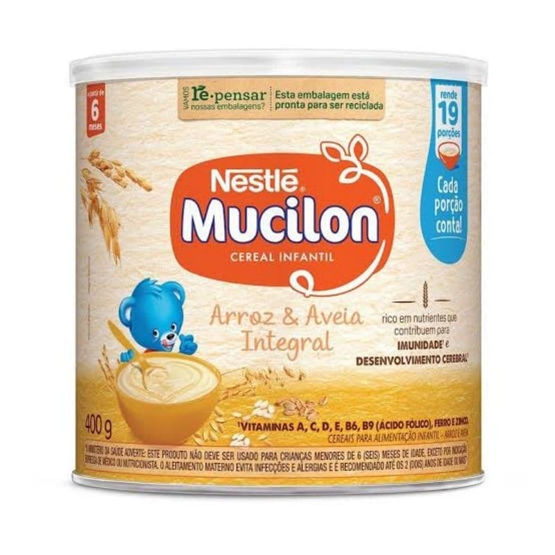 Cereal Infantil Mucilon Arroz e Aveia 400g