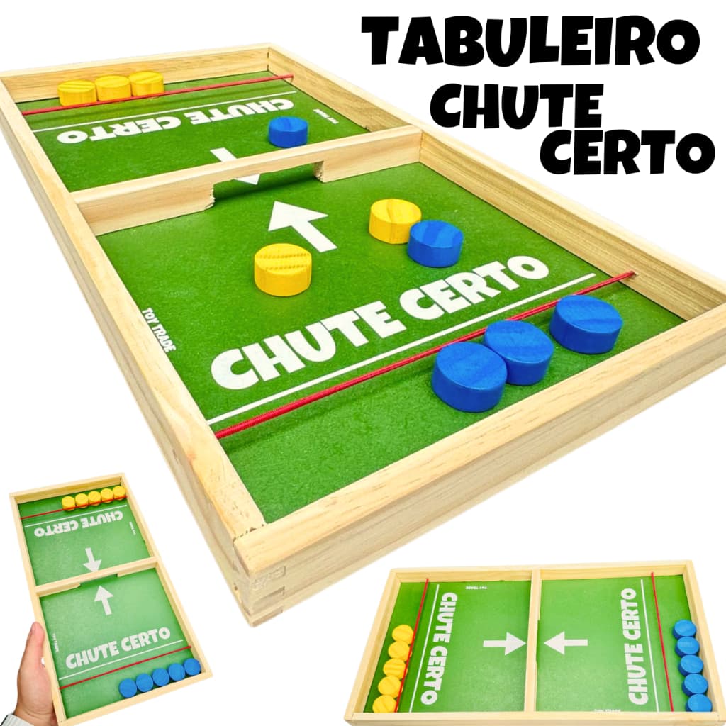 Chute Certo Jogo de Tabuleiro Educativo Pedagógico Futebol Gol – Diversão em Família