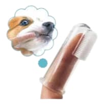 Kit 2 Escova de Dedo Dente Para Cachorros e Gatos