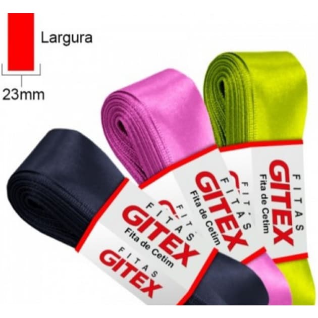 Fita de cetim - Gitex - Face simples - N°5 - 22mm x 10m