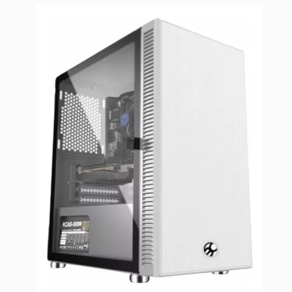 Gabinete Skygate Bluecase Lateral Vidro Temperado Preto/Branco