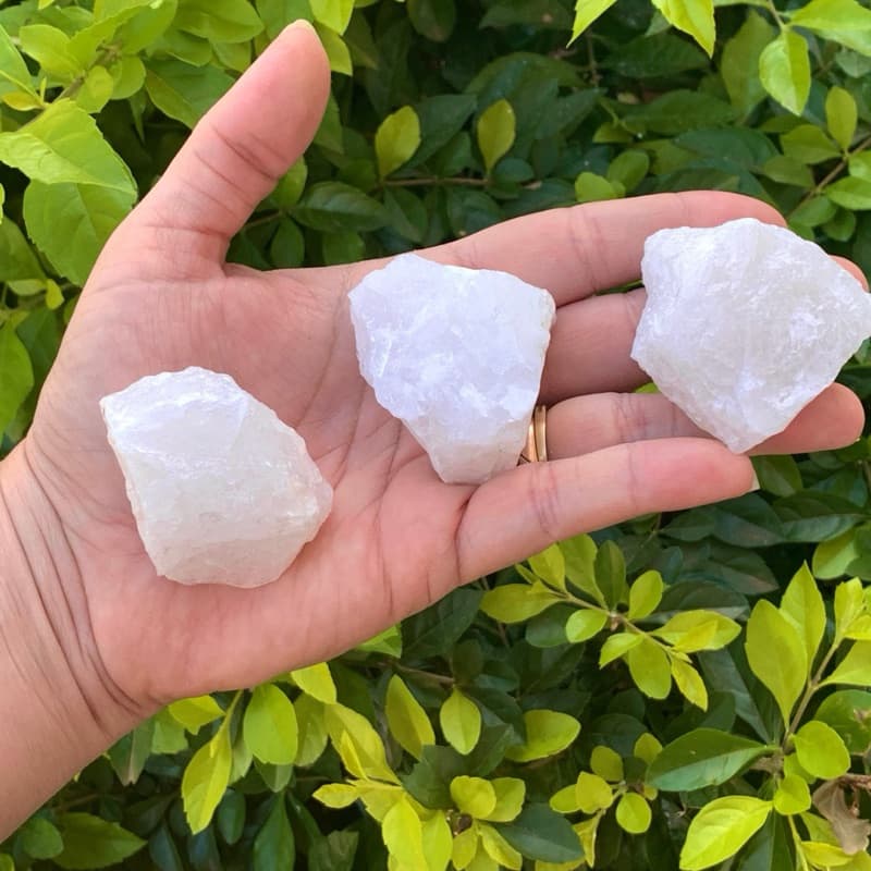 Cristal Quartzo Branco Leitoso Bruto - Cristal Natural