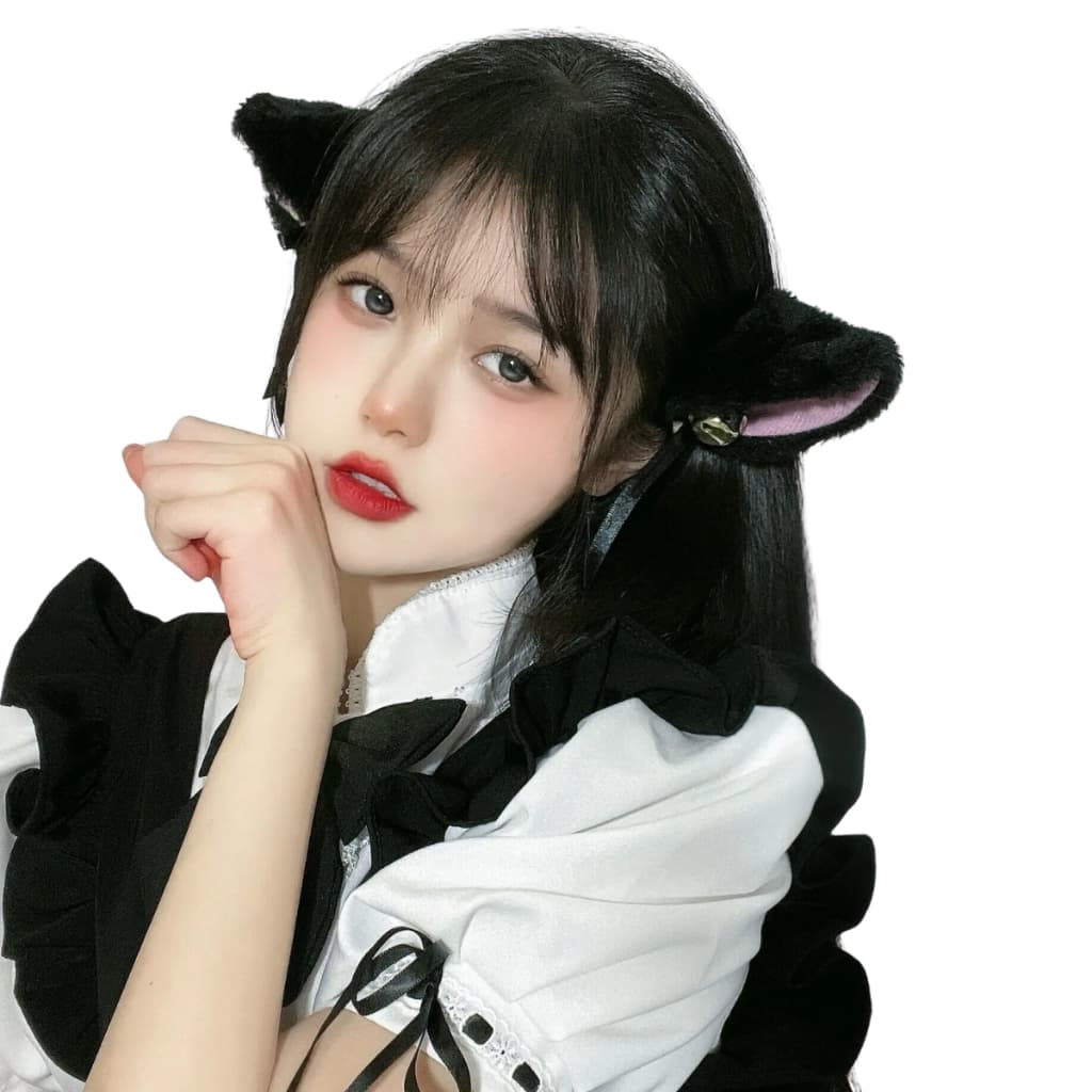 Orelha de Gato Cosplay Fantasia Gatinho Neko Presilha