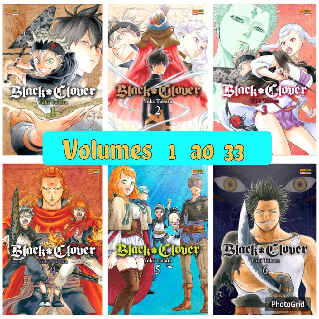 BLACK CLOVER Volumes 1 ao 23 Mangá Novo Lacrado Anime